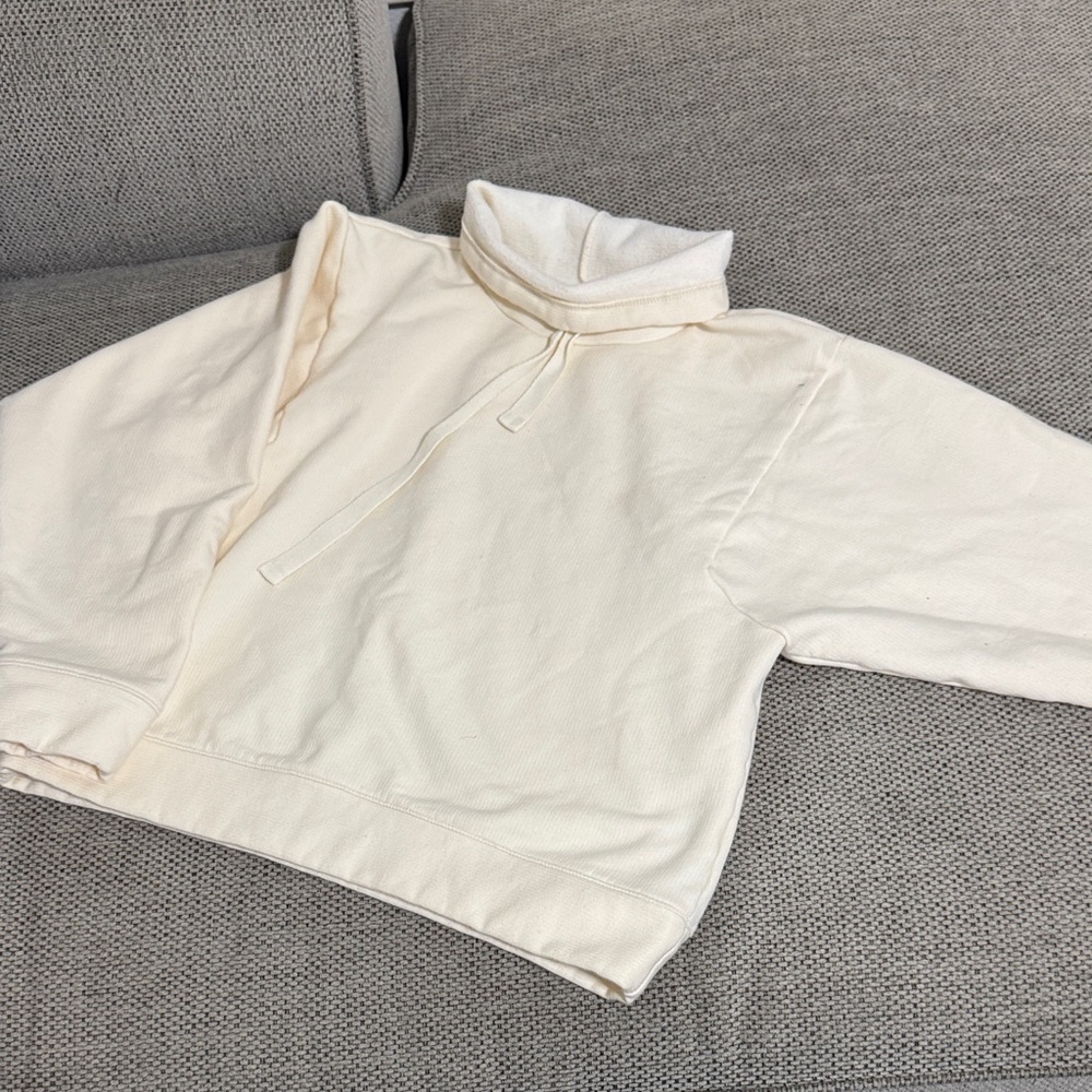 Madewell Cream Hooded Sweatshirt